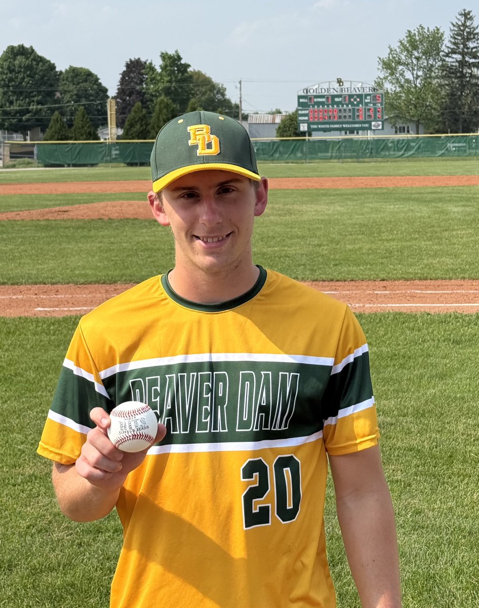 With tonight’s Triple, Jeff Freund🖖 earns the MOST✨HITS✨in a Single Season Record for Beaver Dam Baseball!