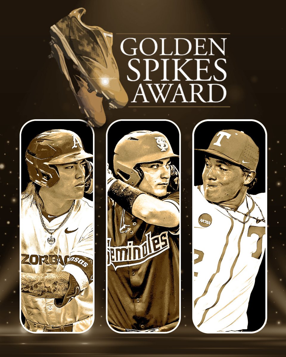 The three finalists for the Golden Spikes Award, given annually to the top amateur baseball player in the country, have been announced.

Here they are: atmlb.com/4krBhBH
