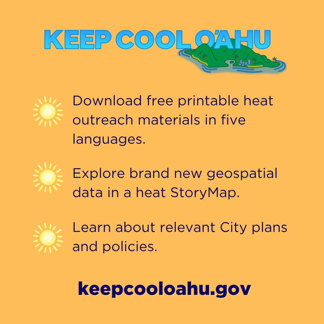 Image for the Tweet beginning: Introducing "Keep Cool Oʻahu" —