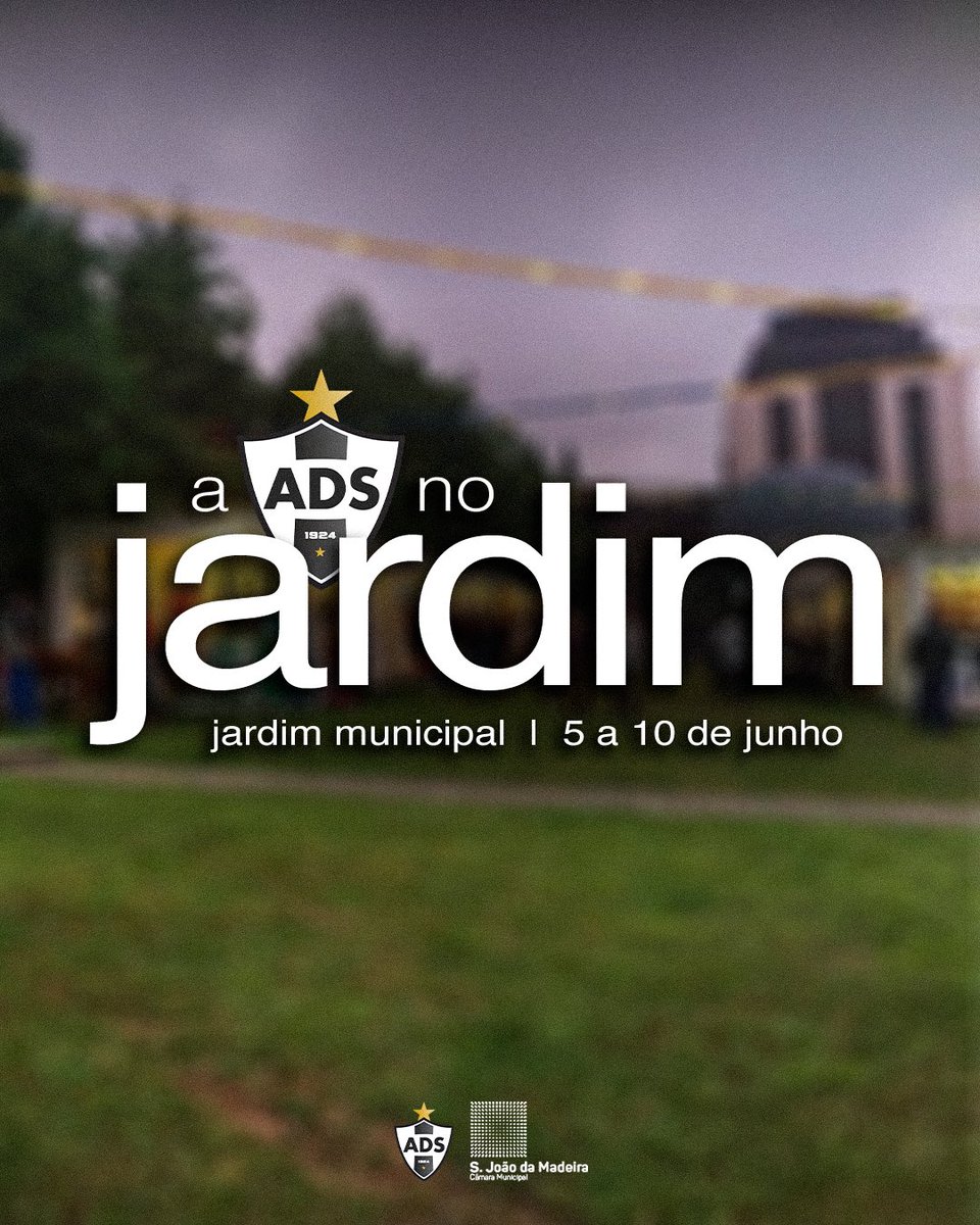 A #ADS ⚫️⚪️ vai estar no Jardim 😍

Visita os dois stands do nosso Clube na Cidade no Jardim e passa bons momentos connosco 😁, com boa comida 🍽️, bebida 🍻 e muita Sanjoanense à mistura 🤩

Aproveita e sabe mais sobre o #OKFun by ADS, o nosso Campo de Férias de verão 🏖️