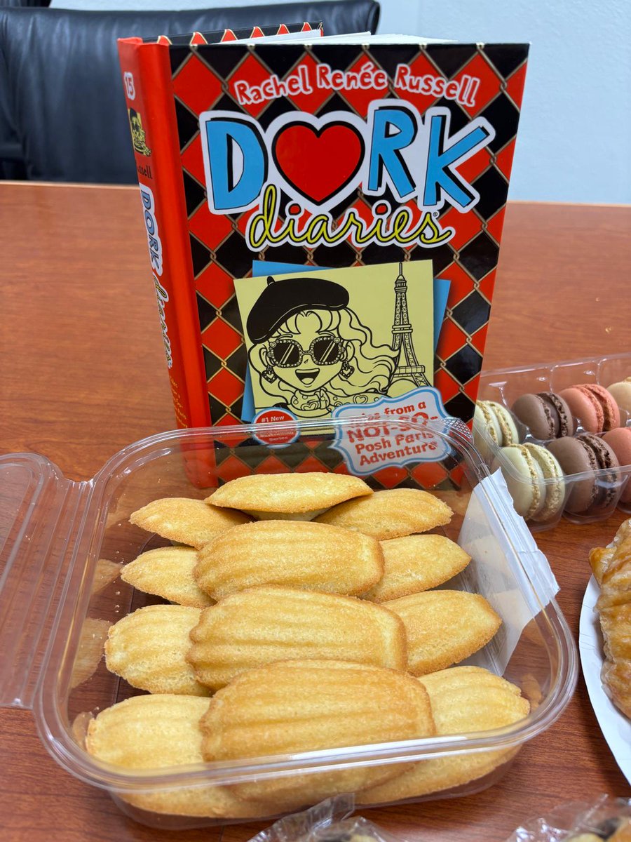 GloriaFloydES's tweet photo. The GFE Book Club said au revoir to the school year with a fabulous final meeting! π«π·β¨ After reading Dork Diaries: Tales from a Not-So-Posh Paris Adventure, we celebrated with Parisian-themed snacks and lots of laughs. ππ₯π¬ #GFEReads #BookClubFun #BonjourBooks #DorkDiaries https://t.co/CxeLL9KKU6