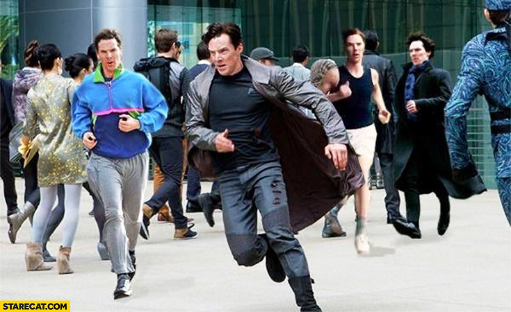 sapw's tweet image. Happy #GlobalRunningDay &amp;amp; #ShoppingCartDay #BenedictCumberbatch Thanks to whoever made the collage! #TheChildinTime #Sherlock #STID