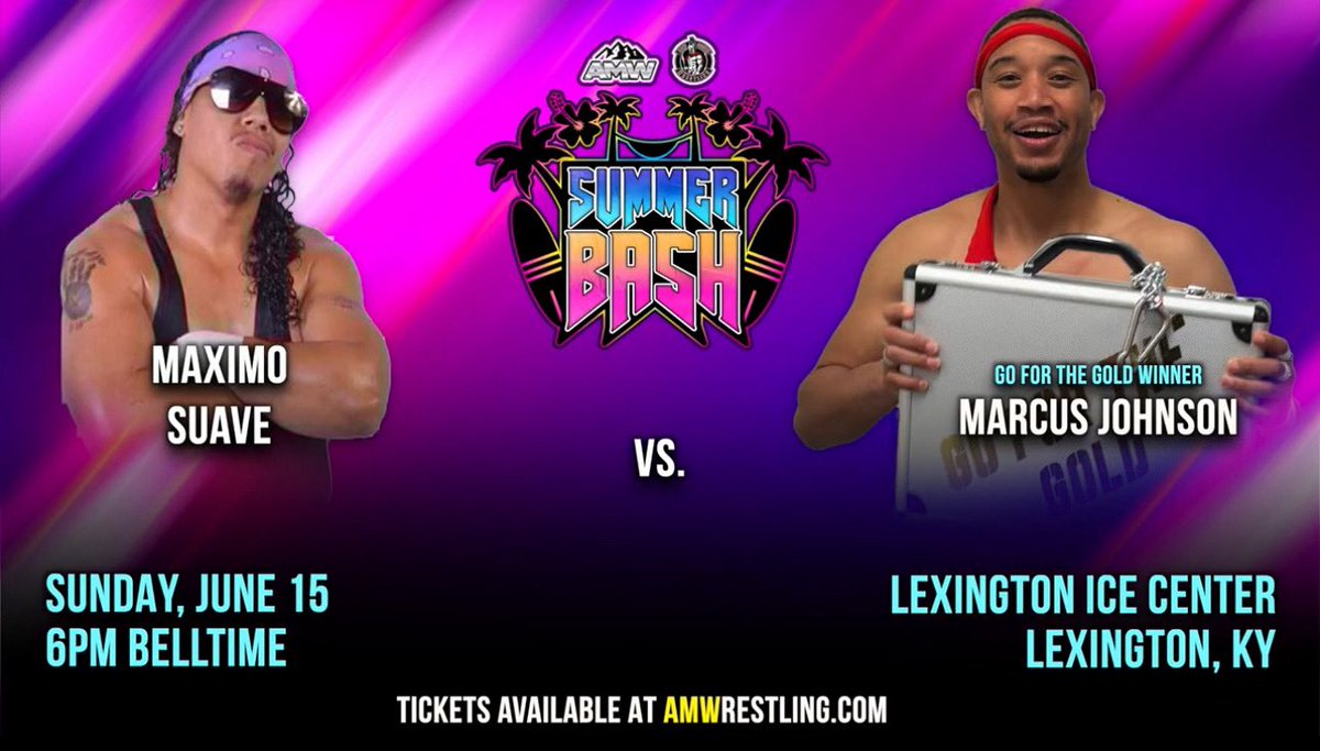 🚨WRESTLING RETURNS TO LEXINGTON🚨

AMW &amp; New South Wrestling LLC Present AMW/NSW SUMMERBASH 2025 

Sponsored by Matt’s Games, Collectibles &amp; More

Just signed for Father’s Day, The GO FOR THE GOLD WINNER Marcus Johnson will be in action against Maximo Suave. 

This will be a