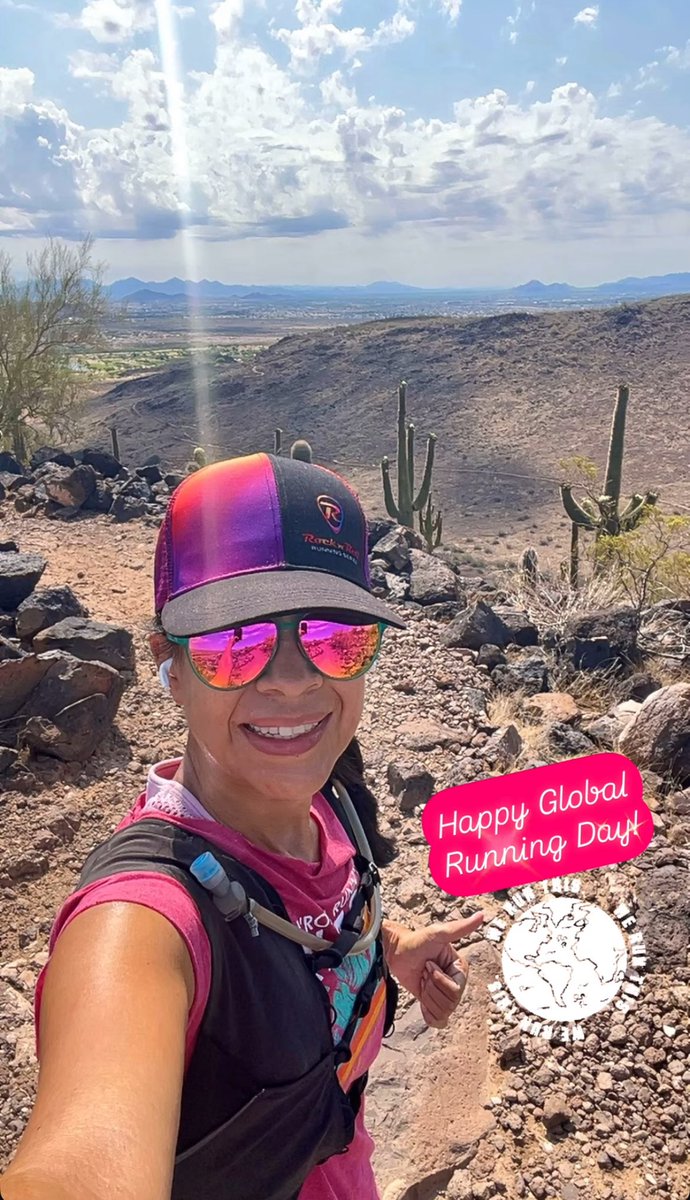 Happy Global Running Day from toasty Arizona! 🌵Thankful for the miles, the memories, and the ability to do what I love! 🌎🏃🏻‍♀️ #GlobalRunningDay 
#RnRArizonaAmbassador