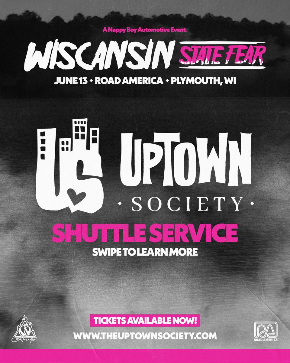 NappyBoyAuto's tweet image. Don’t feel like driving to Wiscansin State Fear? Let Uptown Society do it for you. Big love to @uptownmke for stepping up and making sure nobody misses out 🫶🏿.

Two bus options leaving straight from Milwaukee and heading to the chaos at @roadamerica. Check out all info regarding…