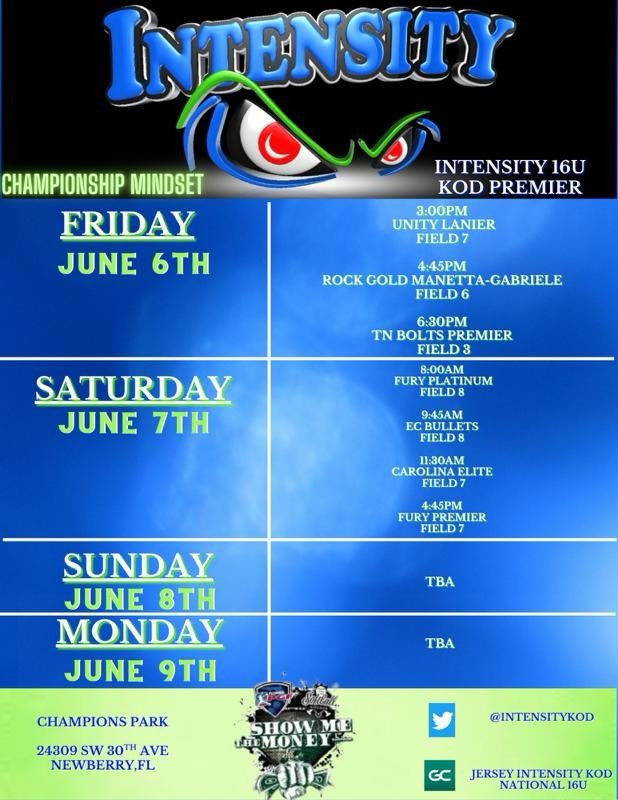 Olivia Ricciardi (@oliviar2027) on Twitter photo Joining forces with <a href="/SFLIntensityKOD/">SFL Intensity KOD-Pascual</a> this weekend for the Show Me The Money tourney in Newberry!
<a href="/intensitykod/">Kevin ODonnell</a> <a href="/Intensity18uBOD/">Intensity 18u BOD Premier</a> Joining forces with <a href="/SFLIntensityKOD/">SFL Intensity KOD-Pascual</a> this weekend for the Show Me The Money tourney in Newberry!
<a href="/intensitykod/">Kevin ODonnell</a> <a href="/Intensity18uBOD/">Intensity 18u BOD Premier</a>