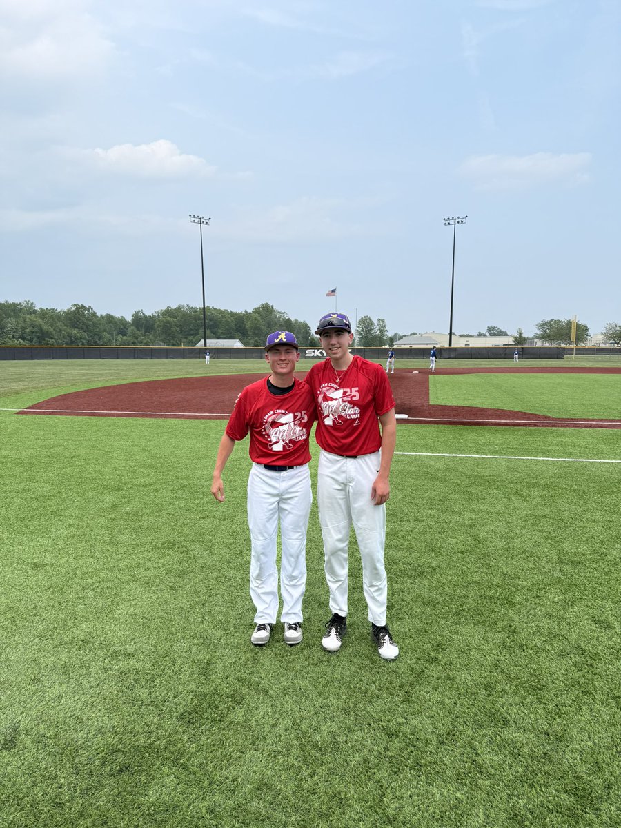 Robby Sykora and Luke Holtzman playing in the Lorain County Baseball Coaches Association Senior All Star Game!