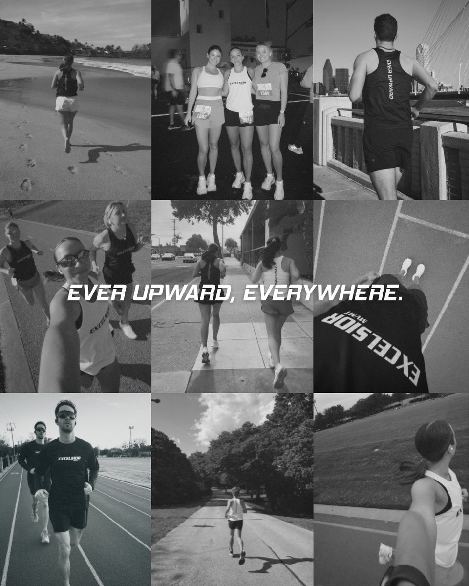 Today we run with the world. Use code GLOBALRUN on excelsiormvmt.com for 30% off sitewide, today only 🌎 #GlobalRunningDay