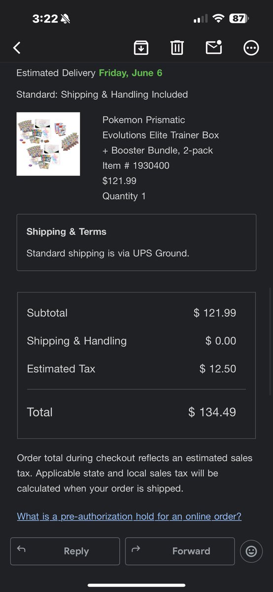 EricLyosu's tweet photo. @PokemonDealsTCG I KEPT PRESSING PLACE ORDER AND IT FINALLY WENT THROUGH https://t.co/zXPmggCoGY