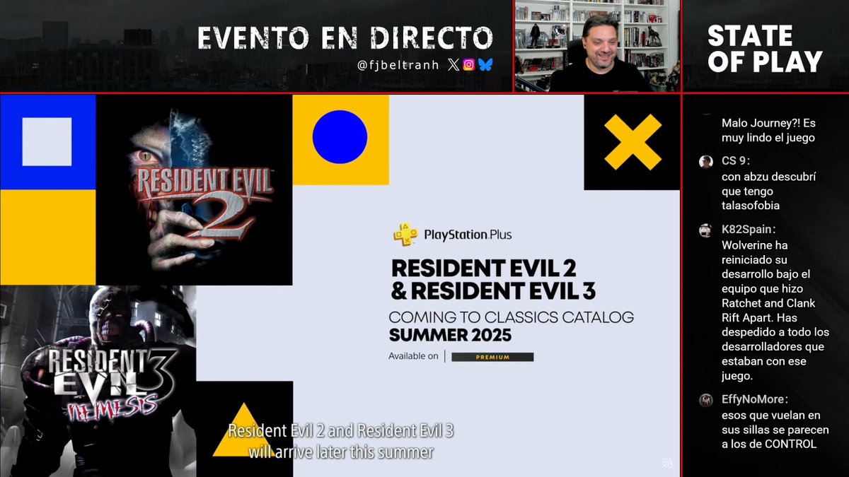 Vamos a tener que esperar al viernes, pero por lo menos nos llevamos Resident Evil 2 y Resident Evil 3 para el catálogo de clásicos, que ya tardaban. Muchas gracias a  los más de 150 espectadores que habéis estado. Nos vemos en el Summer Game Fest.