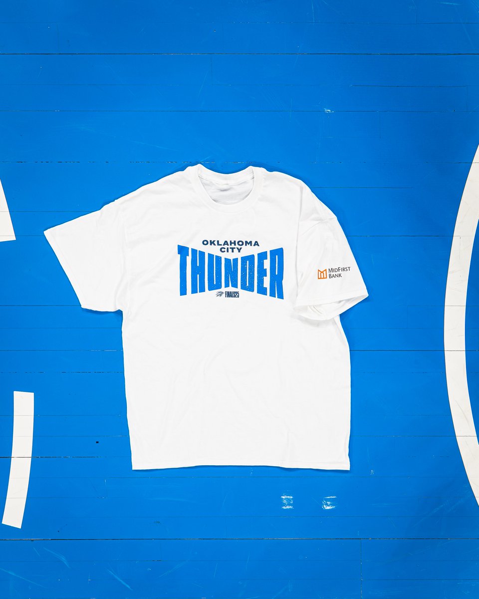 okcthunder's tweet photo. Take a closer look at the NBA Finals Game 1 shirt from @MidFirst 📸 https://t.co/GmBwFAnjlF