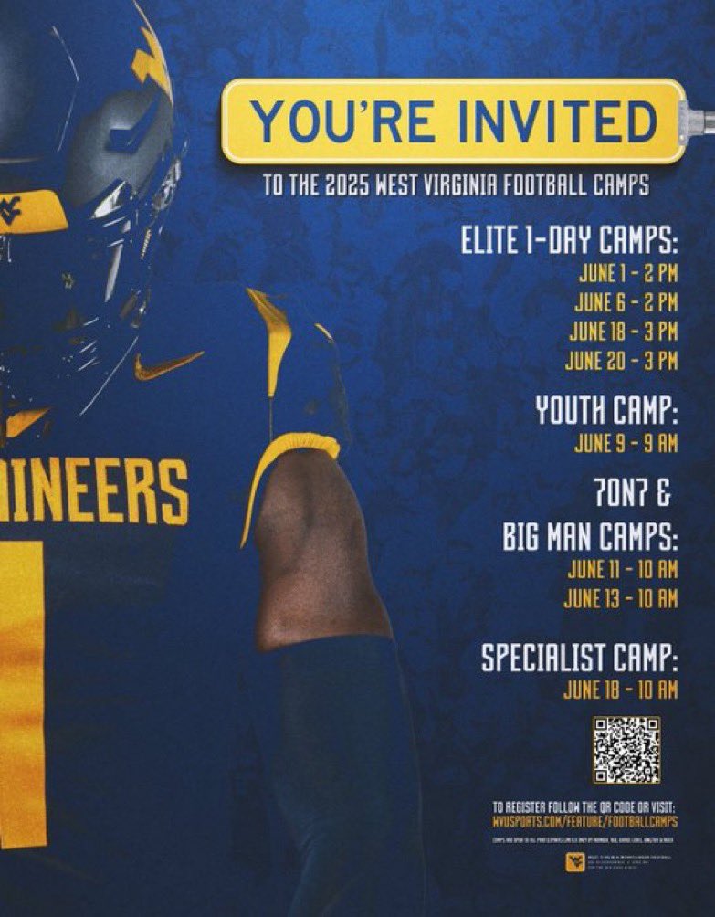 Jake Lund 2027 (@jakelund18) on Twitter photo It’s official! I will be competing and camping at West Virginia University on 6/20/25! <a href="/NYSEandeasy/">Michael Nysewander</a> <a href="/CoachHAssad/">Hunter Assad</a>
<a href="/EHTFB_Eagles/">EHT Football</a> <a href="/CoachMove/">Move $canlón</a> It’s official! I will be competing and camping at West Virginia University on 6/20/25! <a href="/NYSEandeasy/">Michael Nysewander</a> <a href="/CoachHAssad/">Hunter Assad</a>
<a href="/EHTFB_Eagles/">EHT Football</a> <a href="/CoachMove/">Move $canlón</a>