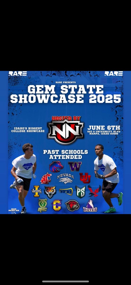 Drake Petersen (@drake_petersen8) on Twitter photo Excited to compete at the Gem State Showcase this Friday! I’ll be competing in Session #3 (RB/LB/TE) at 1:00pm-2:30pm
Ready to go to work!
<a href="/IdahoRecruitHub/">Idaho Recruit Hub</a>
<a href="/PrepRedzoneID/">Prep Redzone Idaho</a>
<a href="/RAREAcademyID/">RARE Academy</a> Excited to compete at the Gem State Showcase this Friday! I’ll be competing in Session #3 (RB/LB/TE) at 1:00pm-2:30pm
Ready to go to work!
<a href="/IdahoRecruitHub/">Idaho Recruit Hub</a>
<a href="/PrepRedzoneID/">Prep Redzone Idaho</a>
<a href="/RAREAcademyID/">RARE Academy</a>