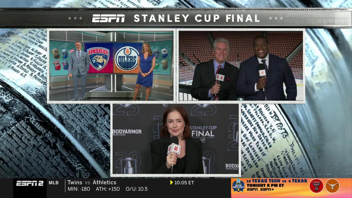 Andrea DiCristoforo (@drewithespn) on Twitter photo NHL on ESPN commentators are here, there and everywhere for the #StanleyCup Final 💥
The Point in Bristol with <a href="/Buccigross/">BucciOT.Com</a> & <a href="/AJMleczko/">AJ Mleczko Griswold</a>
<a href="/espnSteveLevy/">Steve Levy</a>, <a href="/KevinWeekes/">Kevin Weekes</a> & <a href="/emilymkaplan/">Emily Kaplan</a> in Edmonton NHL on ESPN commentators are here, there and everywhere for the #StanleyCup Final 💥
The Point in Bristol with <a href="/Buccigross/">BucciOT.Com</a> & <a href="/AJMleczko/">AJ Mleczko Griswold</a>
<a href="/espnSteveLevy/">Steve Levy</a>, <a href="/KevinWeekes/">Kevin Weekes</a> & <a href="/emilymkaplan/">Emily Kaplan</a> in Edmonton