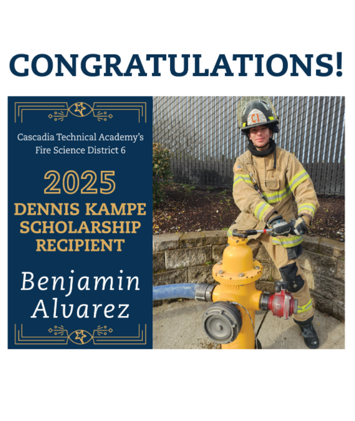 🎉Benjamin Alvarez is the Fire Science District 6 Dennis Kampe Scholarship Recipient of $2000! ⭐After gaining experience through my volunteering and completing my education, I will be eligible to apply and interview for a full-time position as a Paramedic Firefighter.