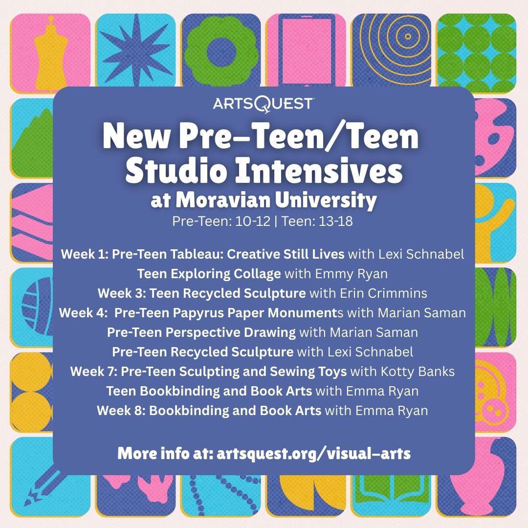 Check out these ✨NEW✨ class topics now open for registration at our Pre-Teen/Teen Studio Intensives this summer at Moravian University. Camps kick off on June 11th! 🎨

Learn more 👉 brnw.ch/21wTaoa