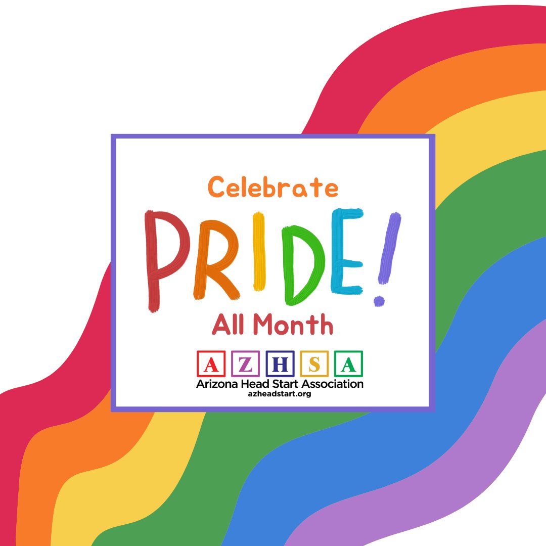 azhead_start's tweet image. Happy Pride Month from AZHSA! This June, we celebrate love, kindness, and the beauty of being yourself. At Head Start, every child and family is welcome, loved, and valued, just the way they are. 
Celebrating with hearts full of pride &amp;amp; respect for all!
#PrideMonth #AllAreWelcome