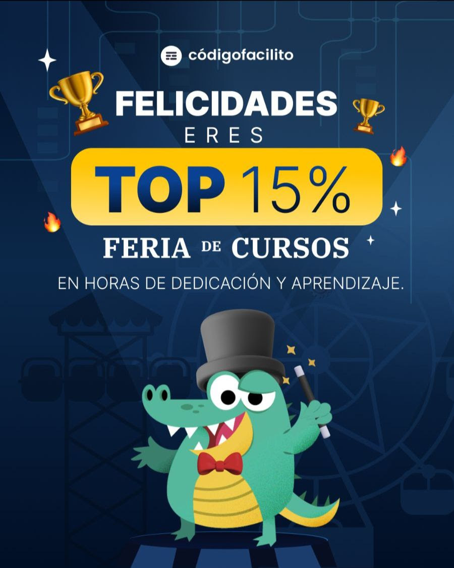 Casi no tuve tiempo entre trabajo y otros estudios, aún así la Feria de Cursos de Código Facilito fue una muy buena oportunidad para ver de manera intensiva temas de IaC como Kubernetes, Terraform y Ansible. Cada ruta de estudio es extensa y la calidad de las clases excelente 👍.
