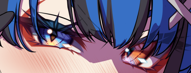 KeiiaVT's tweet image. So, i've finally started the first of my new vtuber prints that i'll be selling at veXpo! Can you guess whose eyes are these?