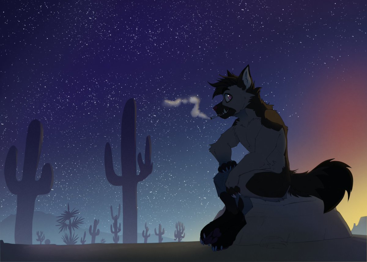 deserthyena's tweet photo. Hey everyone, it's a bit late but Benario's 25th birthday just passed on the 29th of May, so here's an artwork of our yeen. 

We miss you lots, YeNr.

Art by the amazing @noc_loft, she really did an amazing job on this! https://t.co/yM3GYmt1yI