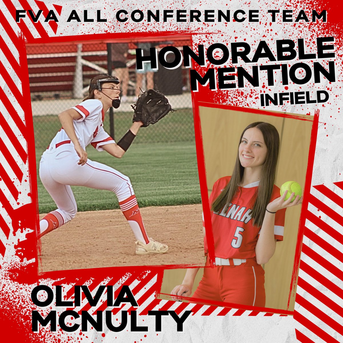 Congratulations to our Neenah varsity softball players that received FVA Honorable Mention All Conference honors!!
We are so proud of you! ❤️🚀🥎
Carli Baltus - Honorable Mention Flex
Kaylee Marhefke - Honorable Mention Infield
Olivia McNulty - Honorable Mention Infield