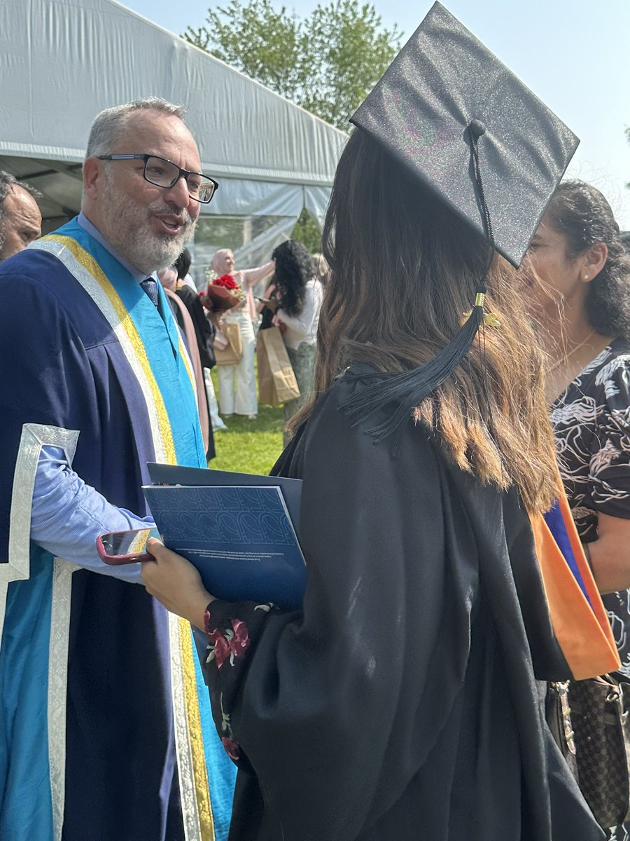 DrStevenMurphy's tweet photo. So proud of our hardworking @ontariotech_u students as we begin the first day of convocation. So many first in fam students sharing their stories with me. Education is the great equalizer. Yes, we need nation building projects, AND we need the best and the brightest. https://t.co/89AiLxCw1s