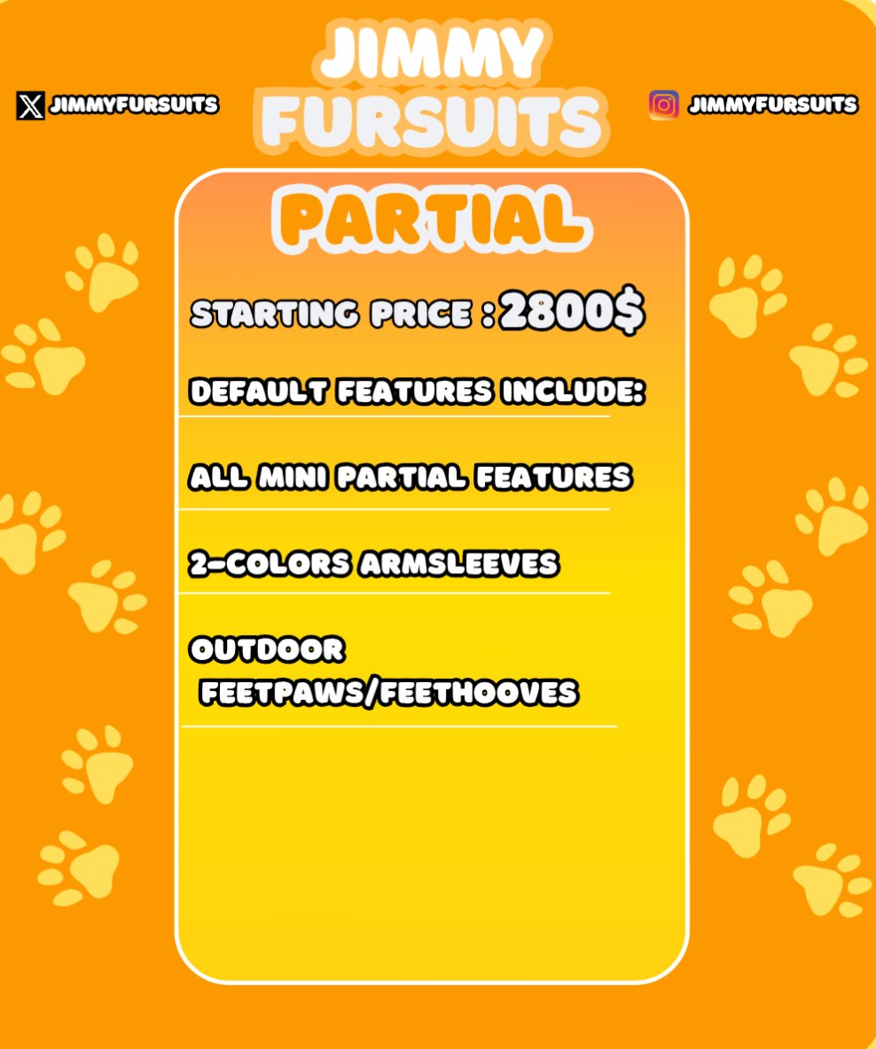 📣 NEW DROP — Partial Fursuits! 🐾
Ready to take your fursona to the next level? My Partial suit package comes with everything you need to stand out at cons and beyond!
✨ Includes Extra features!
#fursuit #fursuitmaker #fursuitcommission #furryfandom #fursuiter
#fursuitirl