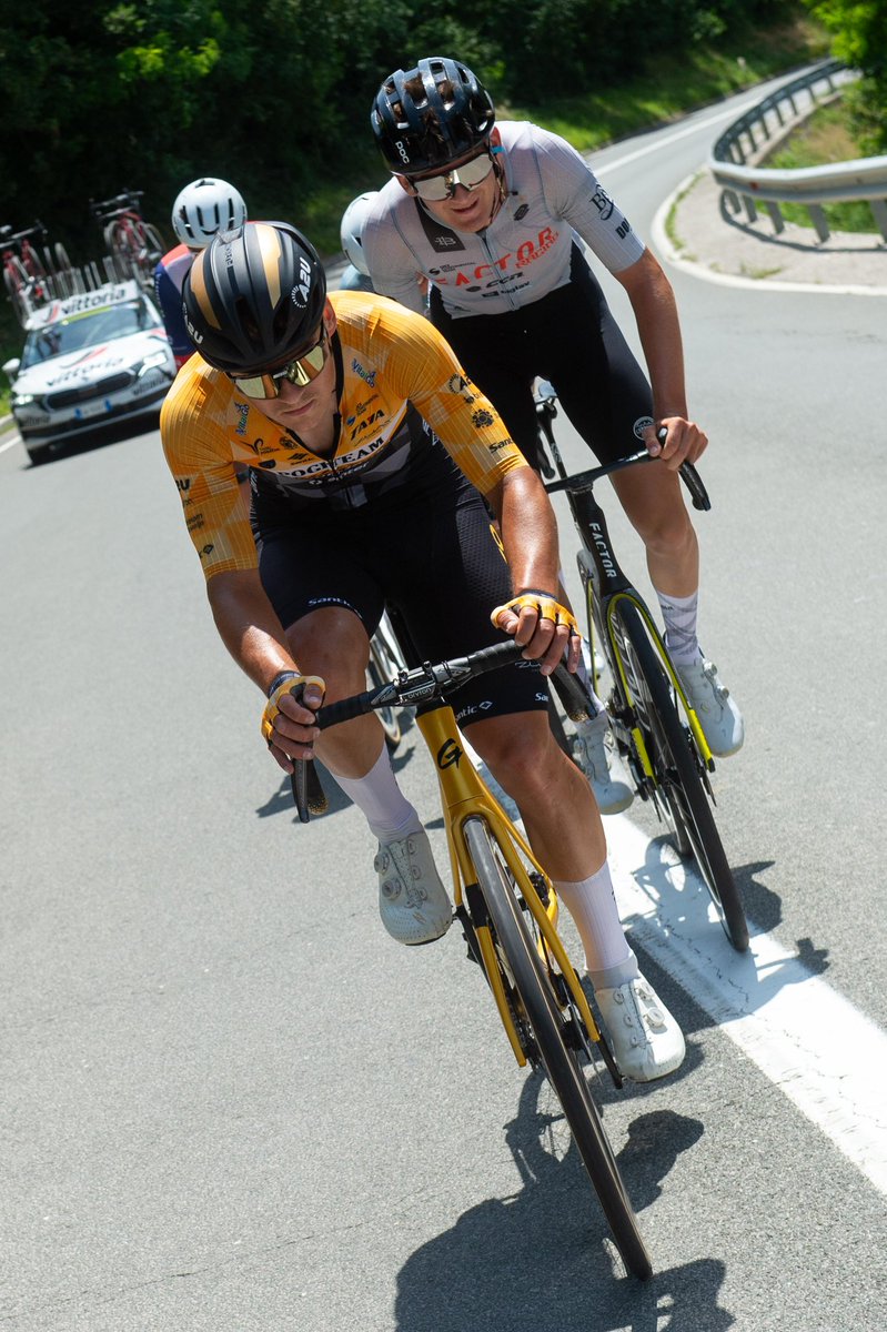 When you are in a hurry because the stage finish is in your hometown 😍👌 Mihael in a breakaway of the day in stage 1 <a href="/TourOfSlovenia/">Tour of Slovenia</a> 

📸 Mario Stiehl