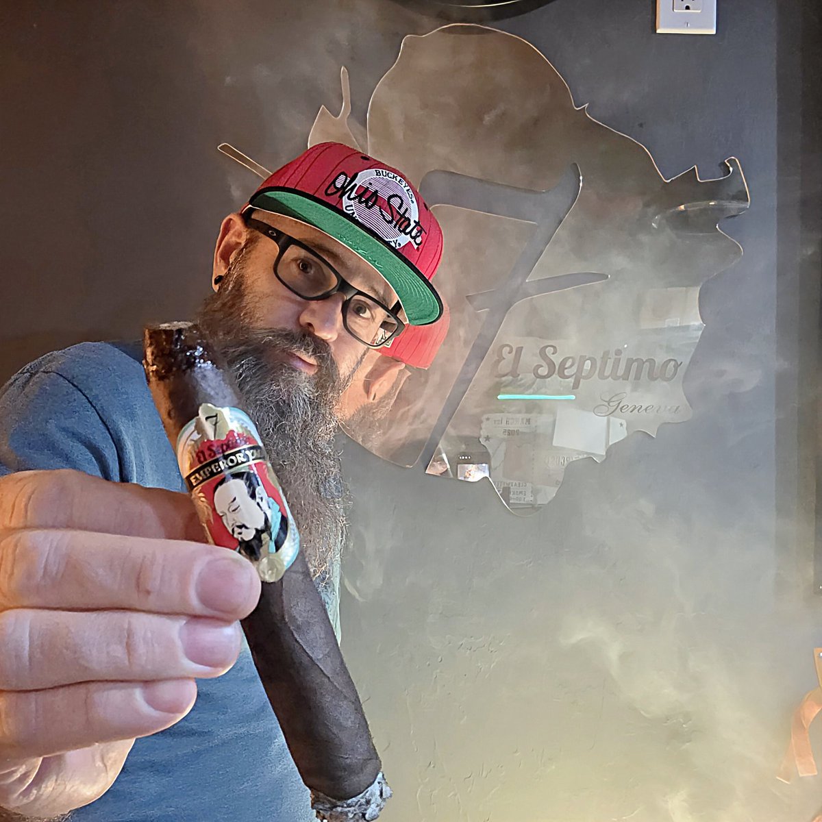Kicking back this evening with the Yao from <a href="/ElSeptimoCigars/">El Septimo Cigars</a> Emperor Collection—courtesy of this month’s <a href="/CoronaCigarCo/">Jeff Borysiewicz</a> Premium Cigar of the Month Club.

This 7x54 Churchill is bold, complex, and named after Emperor Yao, one of ancient China’s legendary rulers known for his