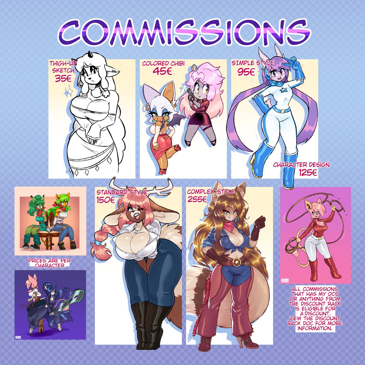 COMMS OPEN! 🗣️
Gonna leave forms open the rest of the week since I need to get back a little commish grind.
Submit form: forms.gle/T3Q8RXFf2XFG7W…