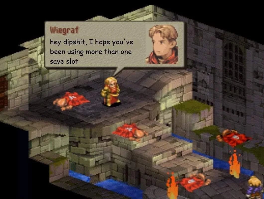 good news: no more softlock at Wiegraf battle