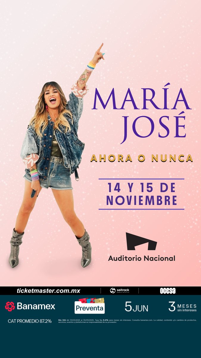 EnPOPados's tweet image. María José, el show más poderoso del año tiene nombre: "Ahora o Nunca": canalenpopados.blogspot.com/2025/06/maria-… @lajosa #MariaJose #AhoraONunca @auditoriomx #AuditorioNacional @Ticketmaster_Me  @ocesa_total  @aldo._.patricio @mbarrerao @rafagaroquera 

#EnPOPados