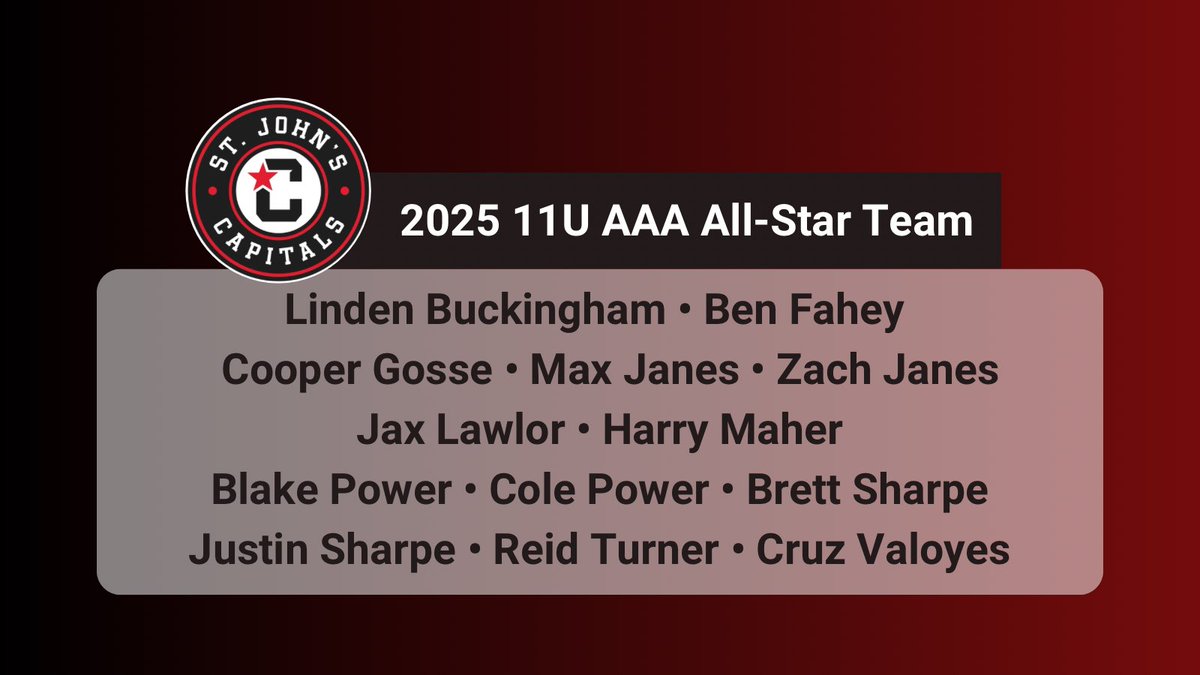 St. John’s Caps 11U AAA All-Star Team 2025 tweet media