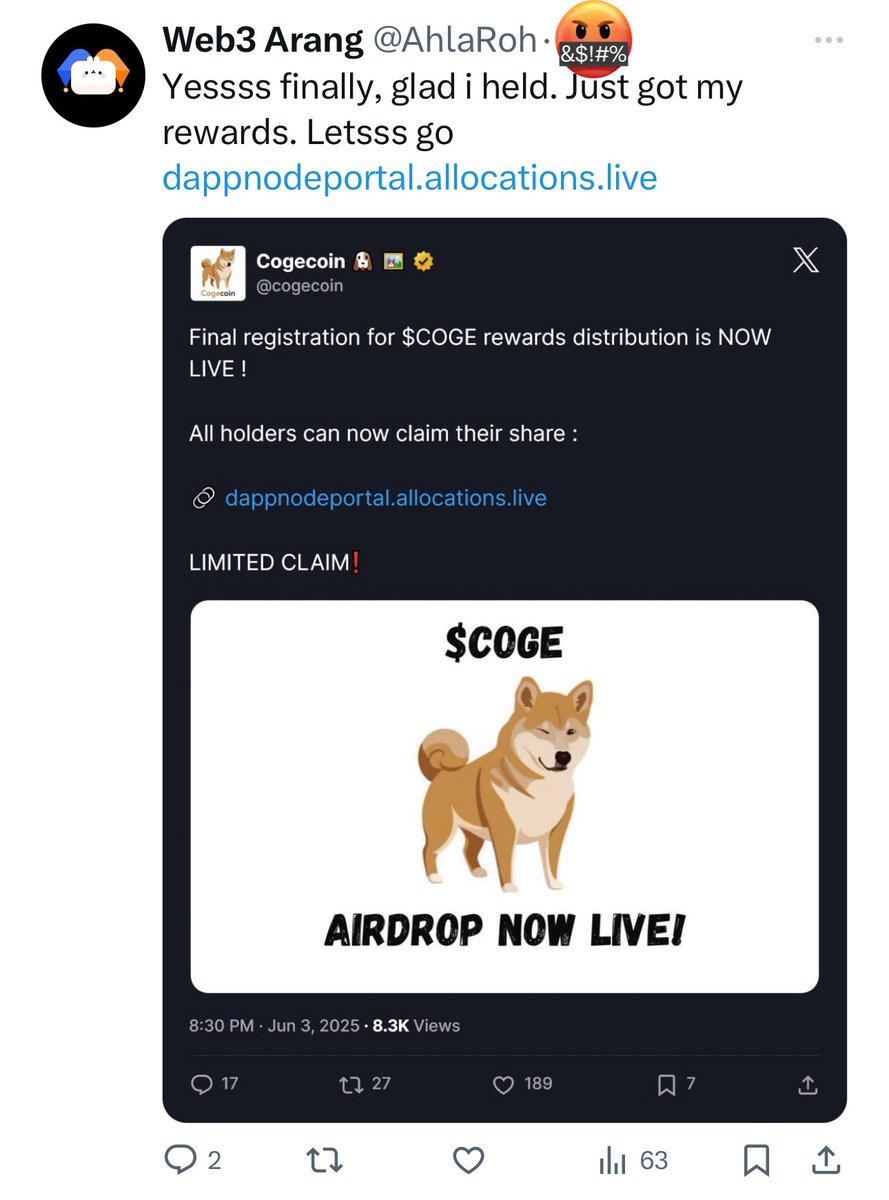 🚨 Important Announcement – Please Read Carefully! 🚨

Recently, we’ve seen an increase in scammers and bad actors falsely claiming to represent Cogecoin. The safety of our community is our top priority, so here are some important reminders:

🔒 Only trust information from our
