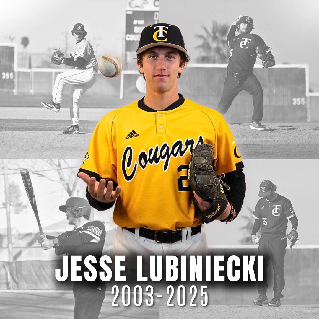 Taft College Athletics (@tcathletics_) on Twitter photo Taft College extends its deepest condolences to the family, friends, and loved ones of Jesse Lubiniecki.
<a href="/TaftCollegeEdu/">Taft College West Kern Community College District</a> <a href="/Midwaydriller/">Midway Driller</a> <a href="/BVarsityLive/">BVarsityLive</a> <a href="/FresnoBeeSports/">Fresno Bee Sports</a> <a href="/3C2Asports/">3C2A</a> <a href="/cvc_sports/">Central Valley Conference</a> <a href="/CaliJucoCCCBCA/">California Community College Baseball</a>
athletics.taftcollege.edu/general/2024-2… Taft College extends its deepest condolences to the family, friends, and loved ones of Jesse Lubiniecki.
<a href="/TaftCollegeEdu/">Taft College West Kern Community College District</a> <a href="/Midwaydriller/">Midway Driller</a> <a href="/BVarsityLive/">BVarsityLive</a> <a href="/FresnoBeeSports/">Fresno Bee Sports</a> <a href="/3C2Asports/">3C2A</a> <a href="/cvc_sports/">Central Valley Conference</a> <a href="/CaliJucoCCCBCA/">California Community College Baseball</a>
athletics.taftcollege.edu/general/2024-2…