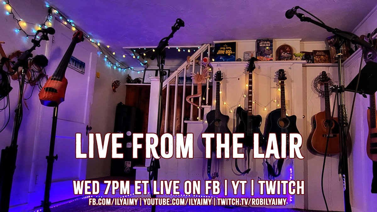 Tonight at 7pm ET we're Live from the Lair on FB, YT and Twitch. NOW!
Live on Facebook.com/ilyaimy, YouTube.com/ilyAIMY, and Twitch.tv/robilyaimy.