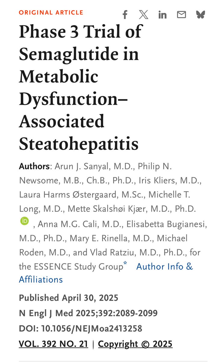 نتائج واعدة لعلاج MASH وهو اختصار لـ التهاب الكبد الدهني المصاحب للخلل الأيضي (Metabolic dysfunction–Associated Steatohepatitis) باستخدام عقار سيماجلوتايد (أوزومبيك Ozempic)

ففي دراسة عالمية شملت 800 مريض بـMASH وتليف كبدي متوسط إلى متقدم، أظهر سيماجلوتايد (2.4 ملغ أسبوعيًا):
•