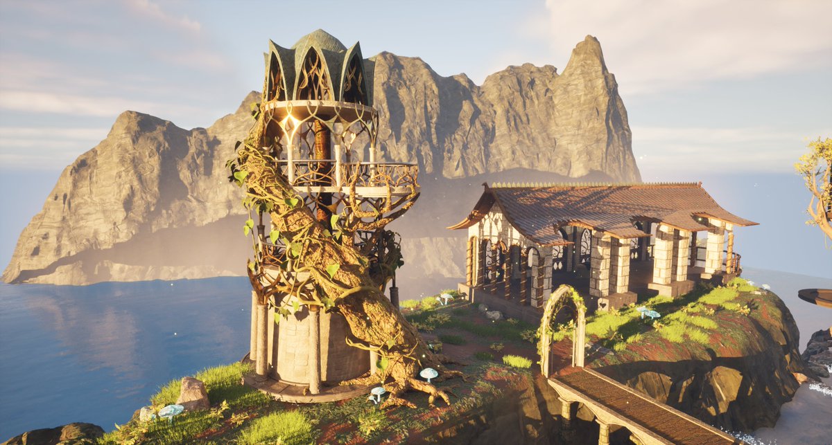 Loumcc890's tweet photo. My 3rd year uni project. 
An Elvish inspired village, all created by me.

#elvishvillage #elvish #LordOfTheRings #rivendell #middlearth #3denvironment #3dart #3Dartist #unreal #unrealengine #gamedevelopment https://t.co/kZWlFzLq7v