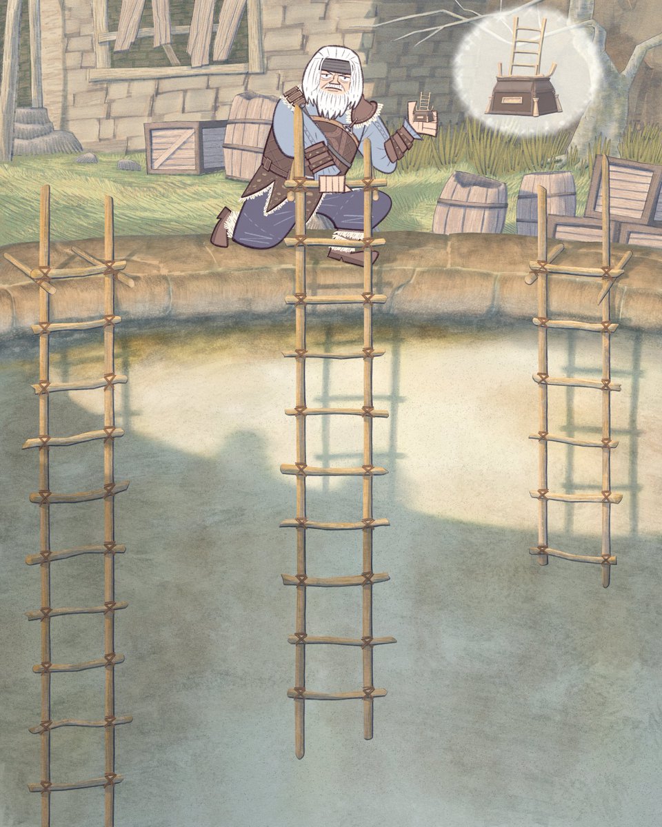 _Bibuo_'s tweet image. 渡し屋ギリガンと彼のハシゴとそのミニチュア
#DarkSouls2 #ダークソウル2