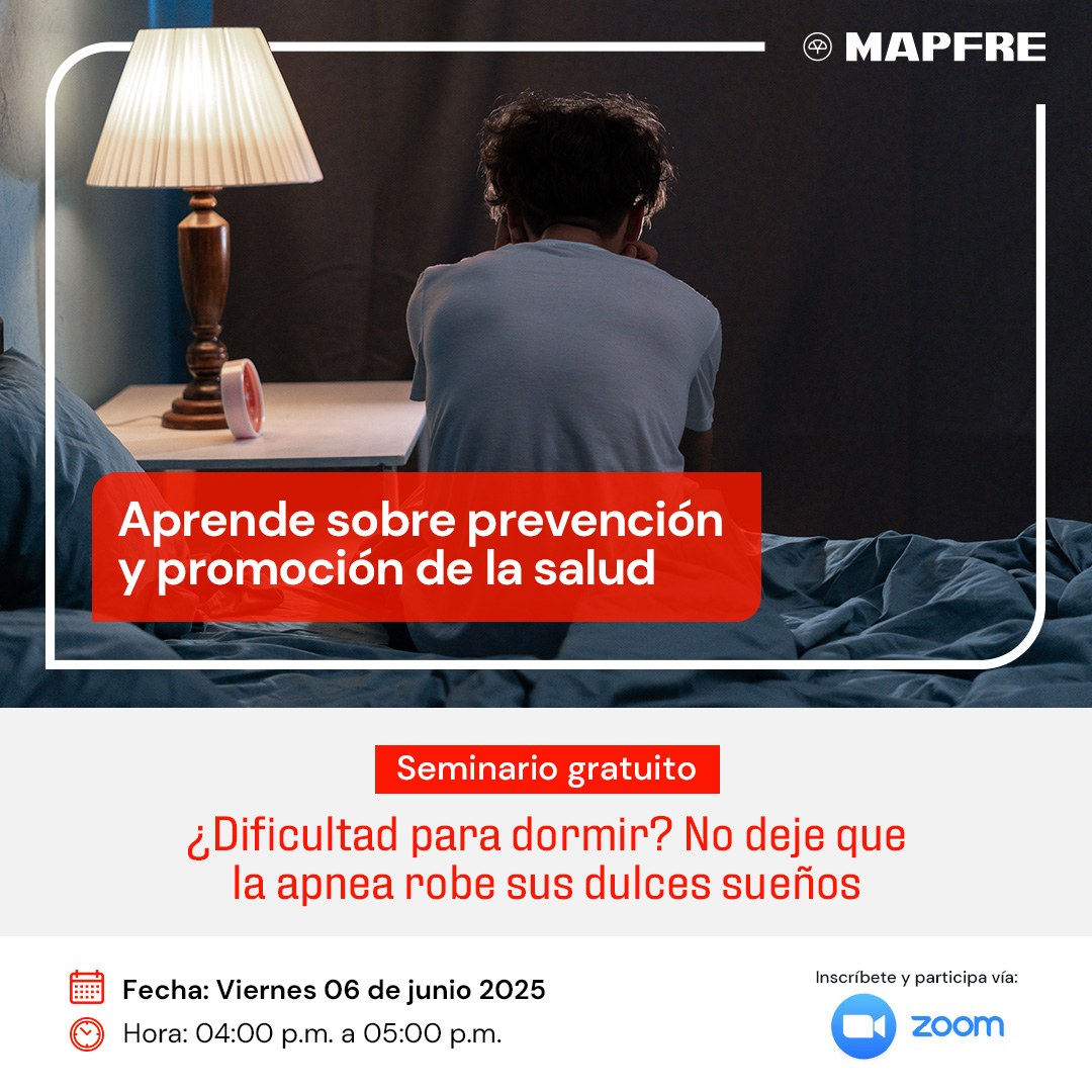 😴 ¿Te levantas cansado aunque hayas dormido? Podrías estar enfrentando apnea del sueño. En nuestro próximo webinar conocerás sus causas, síntomas y tratamientos para mejorar tu descanso. Conoce más aquí 👉 bit.ly/4jNonOp
🗓️ Viernes 06
🕓 4:00 p.m.
#MAPFRE