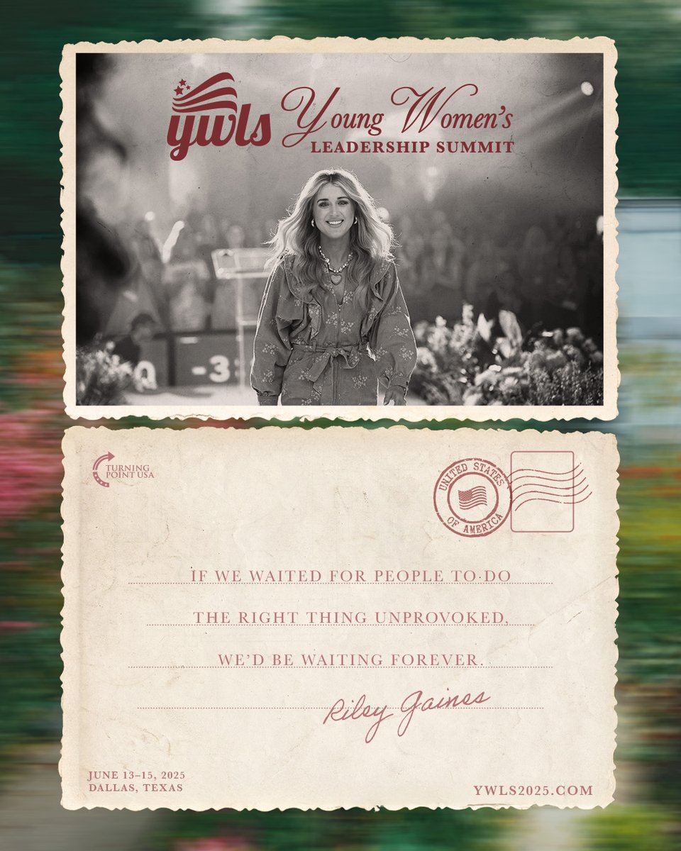 Do the RIGHT thing, even when it's hard 💌

Catch <a href="/rileygaines/">Riley Gaines</a> at #YWLS2025!

🔗 YWLS2025.COM