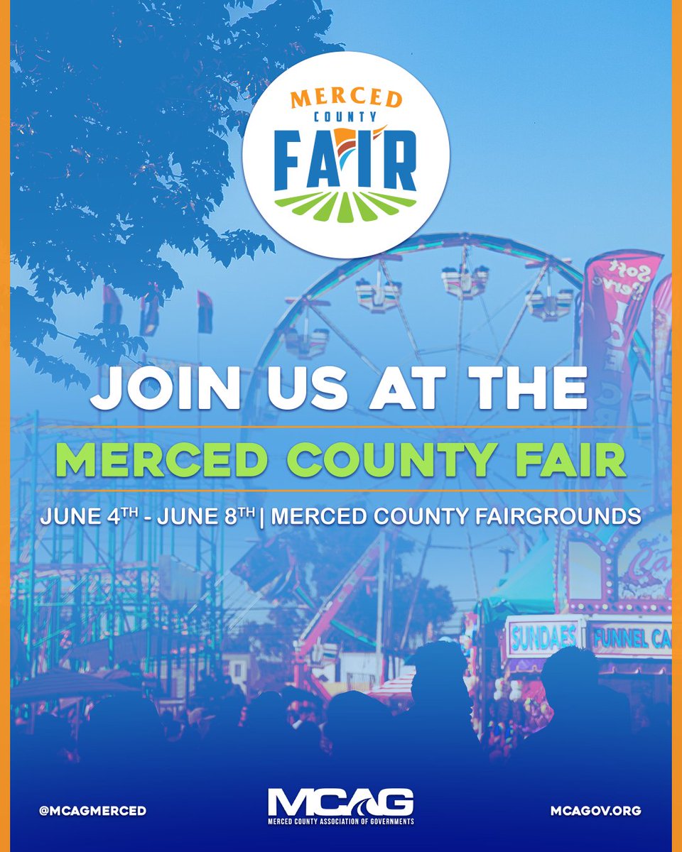 Join us at the Merced County Fair starting TODAY, June 4th - June 8th! 
 
Stop by the MCAG booth and help us with our long-term planning to improve transportation and support balanced growth in the region! Give us your feedback for a chance to win a $100 Visa Giftcard!