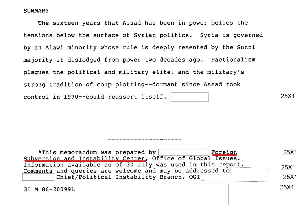 The #CIA literally have a department called the "FOREIGN SUBVERSION AND INSTABILITY CENTER".