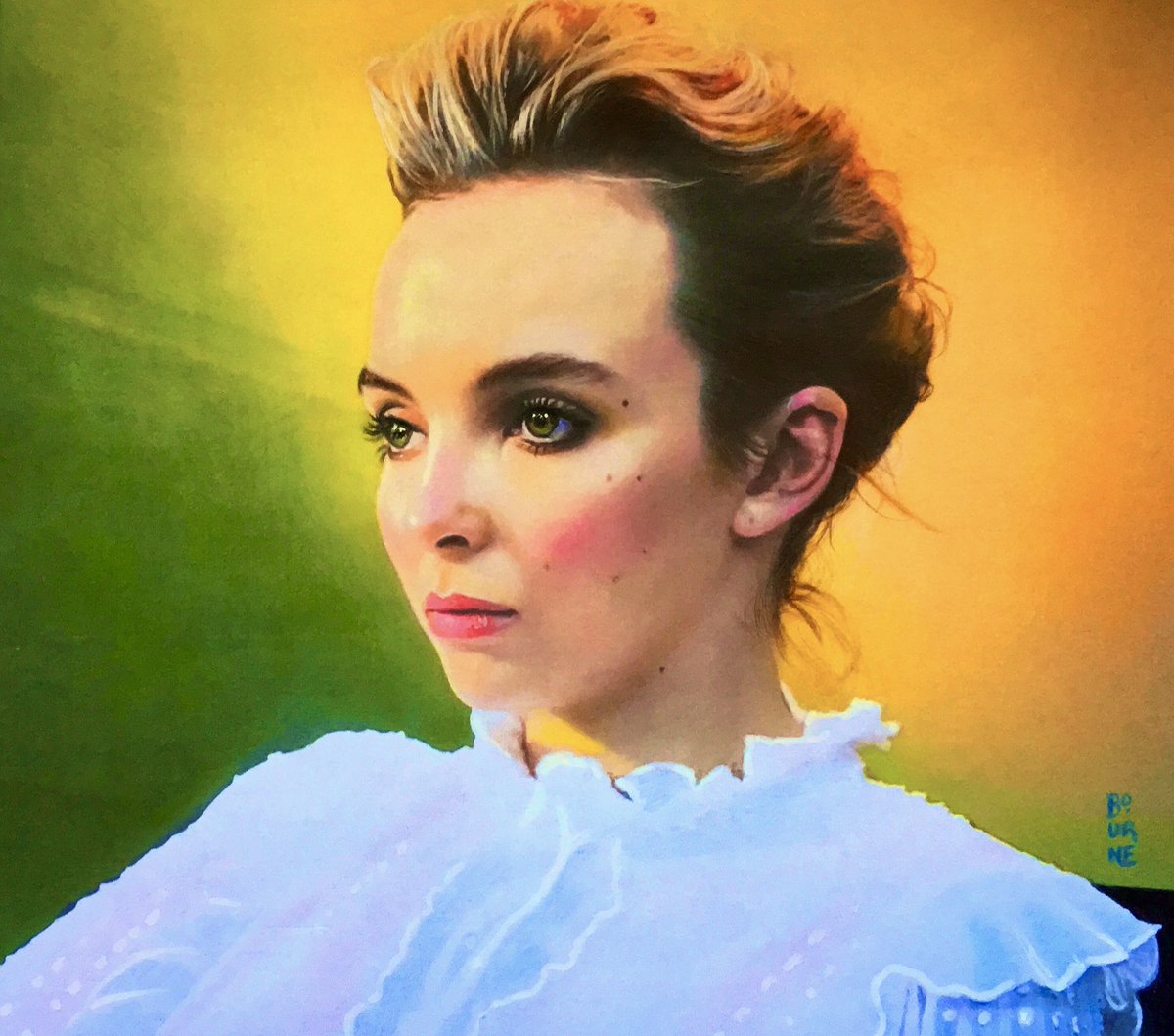 IanBourneArt's tweet image. Jodie.
Pastel on paper.
#jodiecomer
