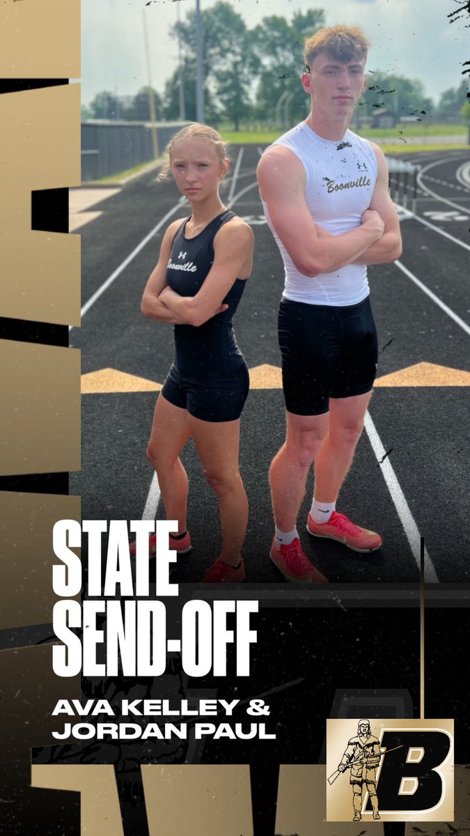 We will have a State Finals Send-Off For Ava and Jordan at noon tomorrow.  We will be leaving from the high school stadium parking lot and making a lap around the square.  Please come out and help us send these two off in style!