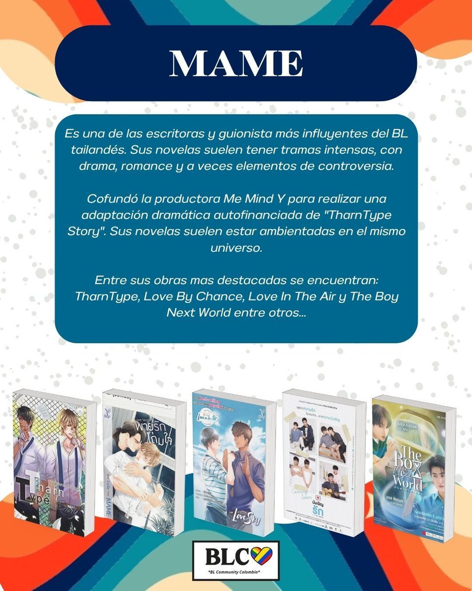 BLCommunity_Col's tweet photo. Hola comunidad. ¿Conocemos a las mentes creativas detrás de las historias que amamos? 😆😍 #recomendacionesblcol #dramasbl #blcommunitycolinthailand #blcommunitycolombia #blstories #thaiblseries #seriesbl #thaibl #blseries #boyslove #blcommunitycol #blcolombia #boysloveseries https://t.co/BBPVEYZd3S