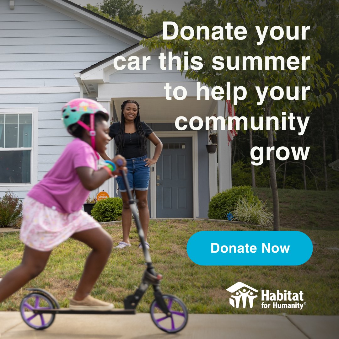 HabitatButte's tweet photo. Donate your old car this summer and help build your community. 

Learn more https://t.co/e3t6Swu9dA

#HabitatForHumanity 
#CarsForHomes https://t.co/RjehHEeQnF