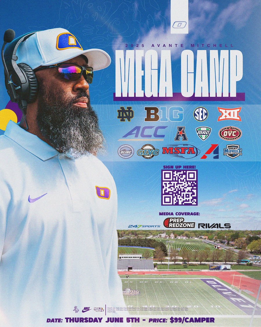 I will be at <a href="/ONAZFootball/">ONU FOOTBALL</a> Mega Camp tomorrow! Ready to compete.