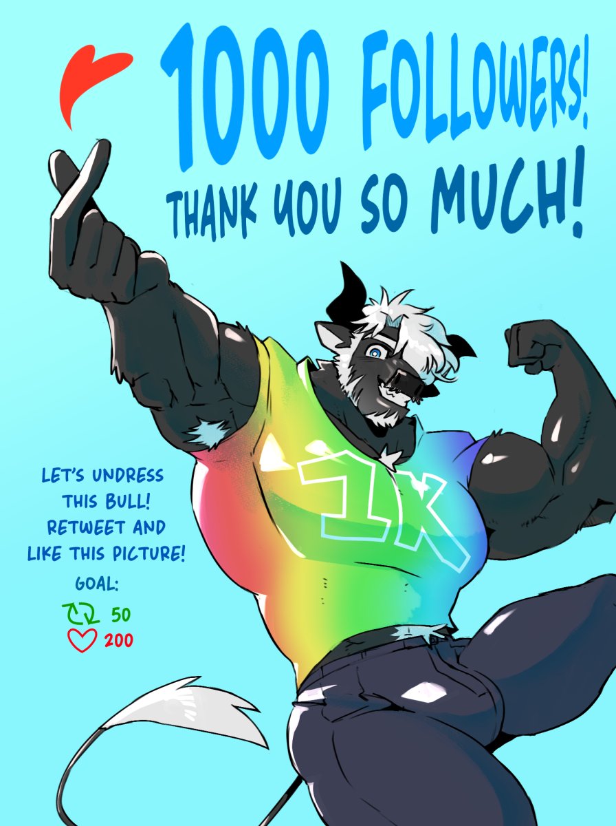 Ayoo?! 1000 Followers? Just for me?!
Thank yall so much! The only way is up now!

Also. Be sure to Like and Retweet this to get those damn clothes off!!!