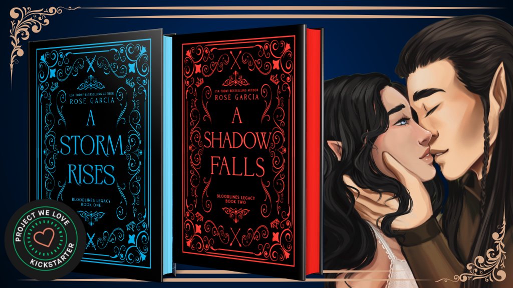 The Kickstarter for the special edition hardcovers of book one and two of Bloodlines Legacy ends TONIGHT! Get your signed copies now! #Kickstarter #specialeditionbooks #romantasy #kickstarterbooks #romantasybooks  kickstarter.com/projects/roseg…